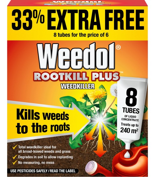 Weedol Rootkill Plus Weedkiller Tubes 6+2 