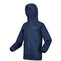 Regatta Kids' Lever II Waterproof Packaway Jacket | Blue Wing
