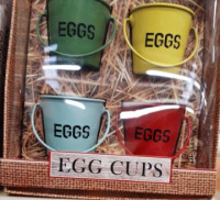 Egg Cups Pastel Colours - Set of 4