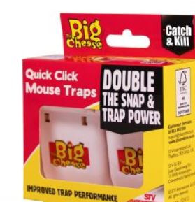 Big Cheese Quick Click Mouse Trap 2 Pack