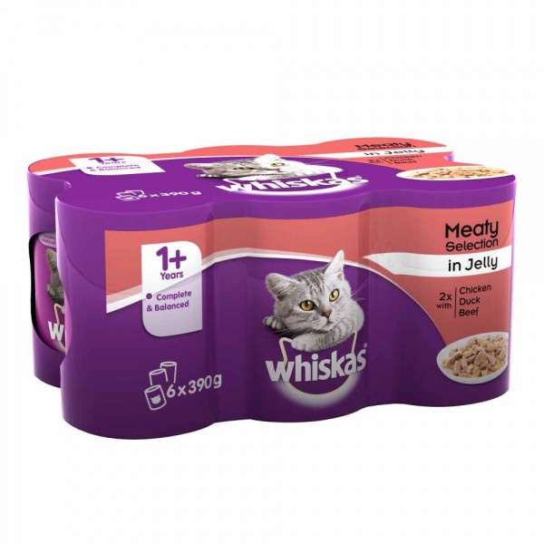 Whiskas Can Jelly - 6 x 390g