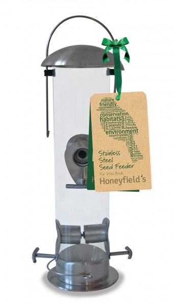 Honeyfield's Brushed S/Steel Heavy Duty Seed Feeder
