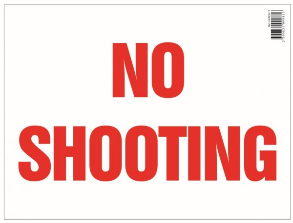 No Shooting Farm Sign
