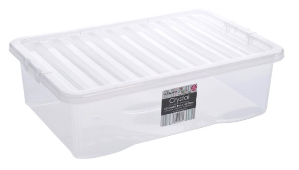 Wham 32 L Crystal Clear Underbed Box & Lid