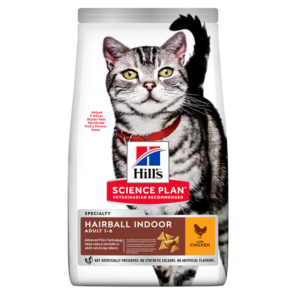 Hills Science Plan Hairball & Indoor Cat Chicken 1.5kg