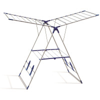 De Vielle S/steel Winged Airer With Shoe Hanger