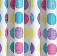Croydex Textured Dots Textile Shower Curtain(180x180cm)