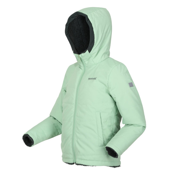 Regatta Kids' AW23 Kyrell Reversible Jacket | Quient Green Darkest Spruce
