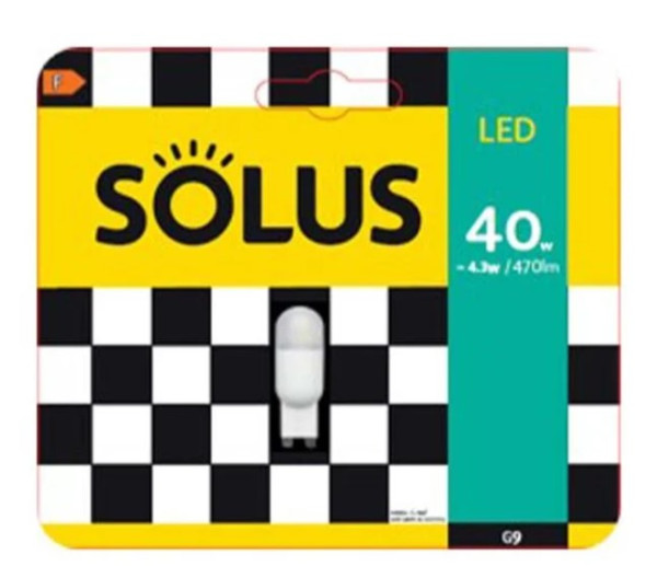 Solus 40w = 33w 240v G9 Halogen Light Bulb