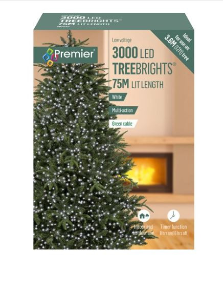 2000 Led Multi-action Treebrights Timer White