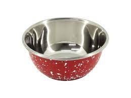 Granite Red Stainless Steel Dog Bowl