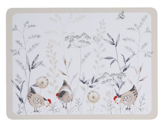 Price & Kensington Country Hens Set Of 4 Placemats