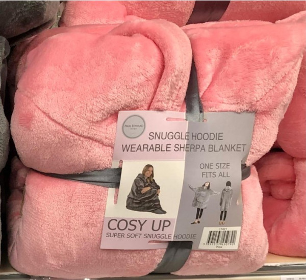 Sherpa Lined Snuggle Hoodie Pink