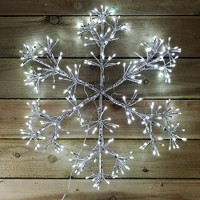 60cm Silver Starburst Snowflake