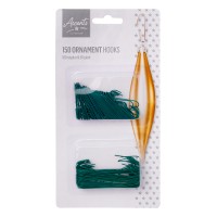 Twin Pack Ornament Hooks - Green