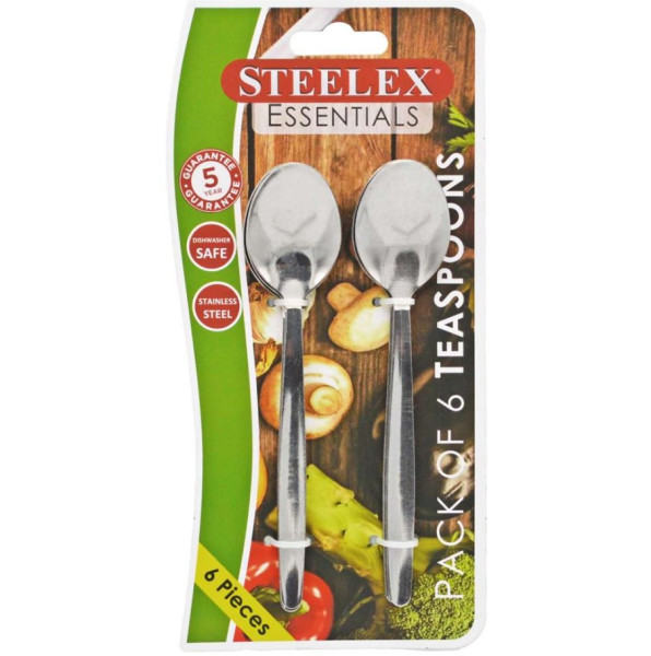 Steelex 6 Carded Teaspoons Essentials