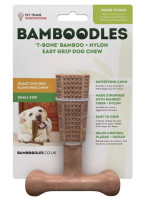 Bamboodles T-Bone Bamboo & Nylon Chew Toy - Chicken