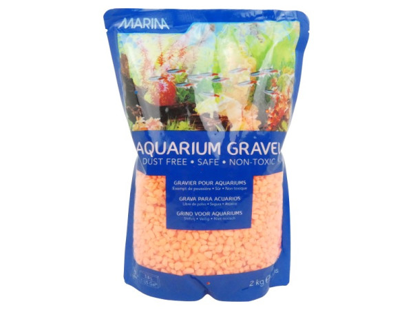 Marina 2kg Orange Aquarium Gravel