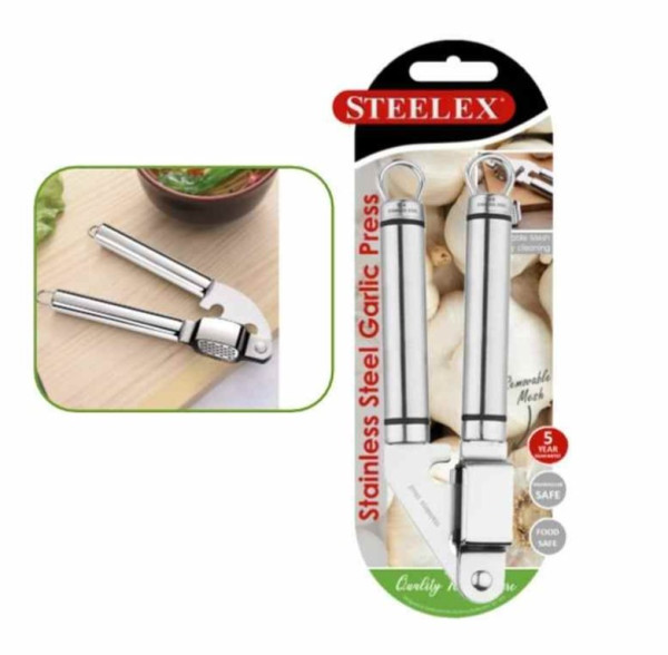 Steelex Stainless Steel Garlic Press