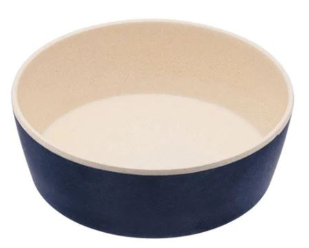 Beco Printed Bamboo Dog Bowl - Blue