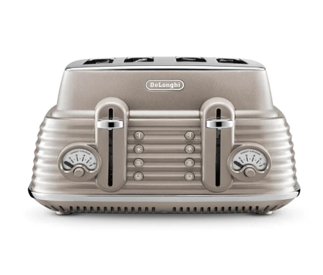Delonghi Scolpito 4 Slice Coolwall Toaster - Beige