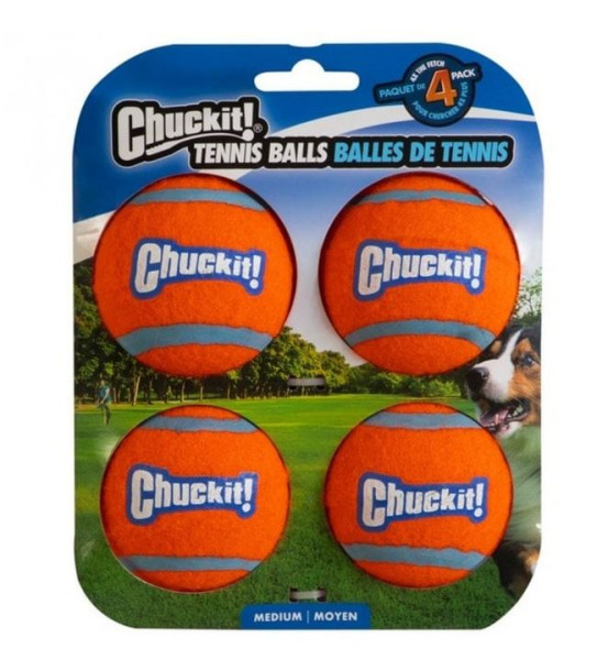 Chuck It Tennis Ball 4pk Med