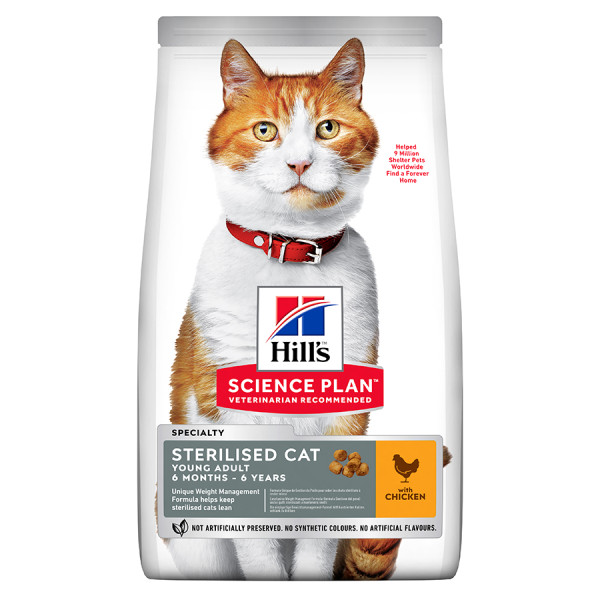 Hills Science Plan Young Adult Sterilised Cat Chicken 1.5kg