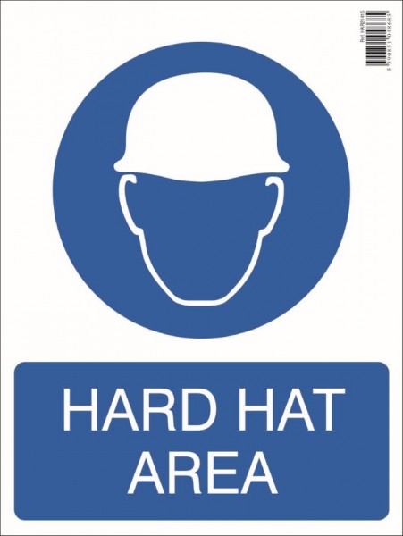 Caution Hard Hat Area Site Sign
