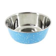 Granite Blue Stainless Steel Dog Bowl