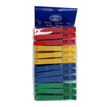 Plastic Clothes Pegs (Pack of 24)