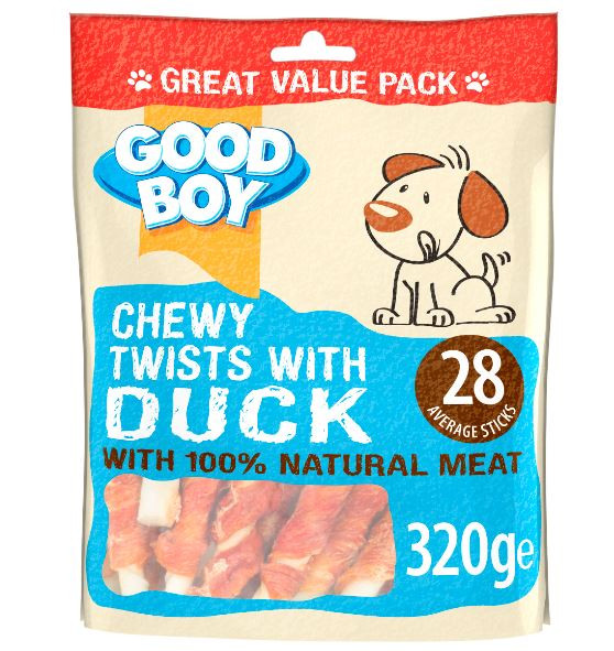 GoodBoy Chewy Twists With Duck 320g