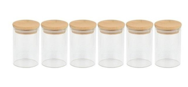 Borosilicate Spice Jar Set Of 6
