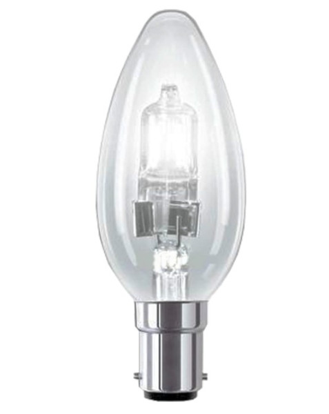 Solus (60w = 46w) Bc Clear Candle Halogen Energy Saver Light Bulb