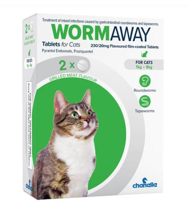 Wormaway Plus Cat Tab 2's