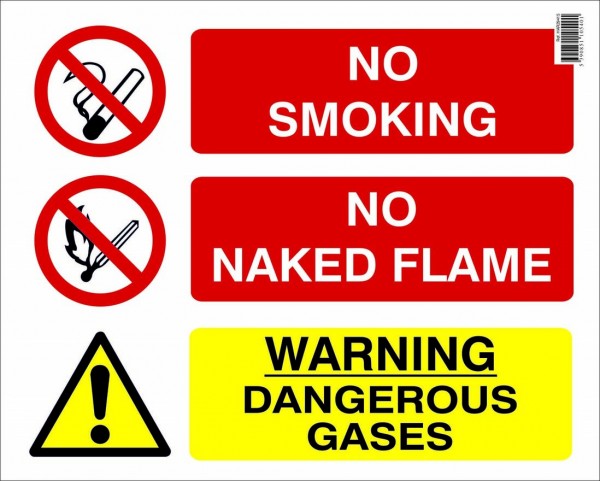 No Smoking No Naked Flames Danger Slurry Farm Safety Sign